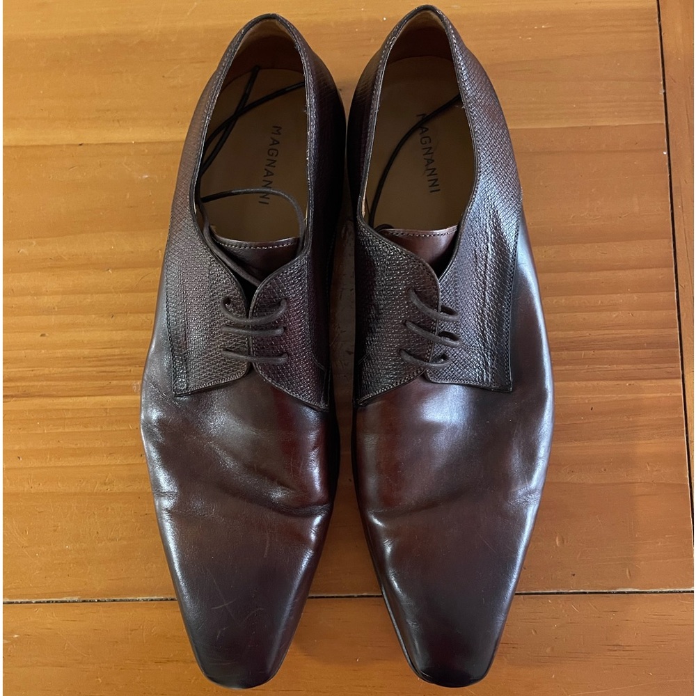 MAGNNANI | Men’s Medford Cherry Brown Oxfords Dress Suit Shoes Size 11